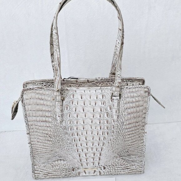 Brahmin Fairest Grey Tia Handbag - Picture 1 of 9